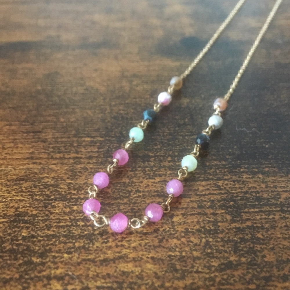 NWOT Delicate Tourmaline Necklace